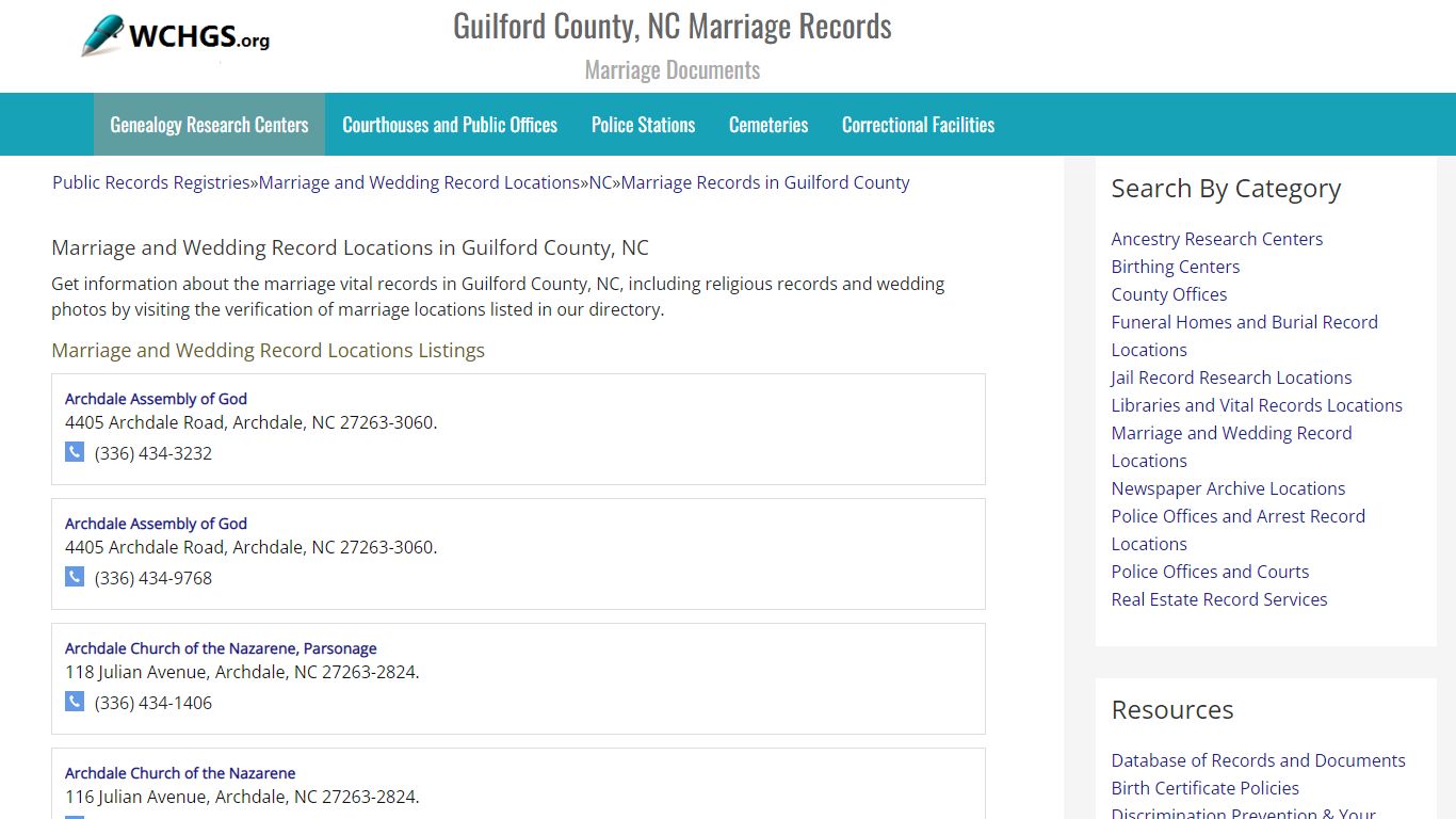 Guilford County, NC Marriage Records - Marriage Documents